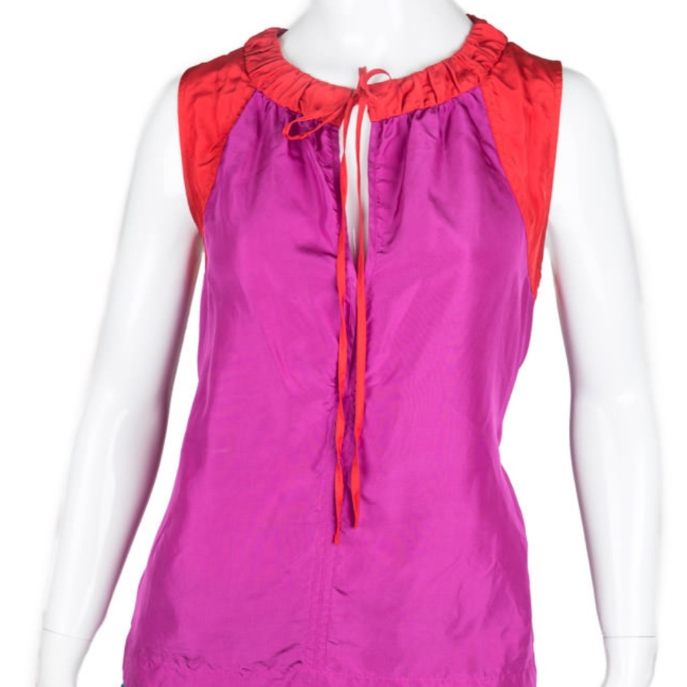 Marc by Marc Jacobs Silk Colorblock Top